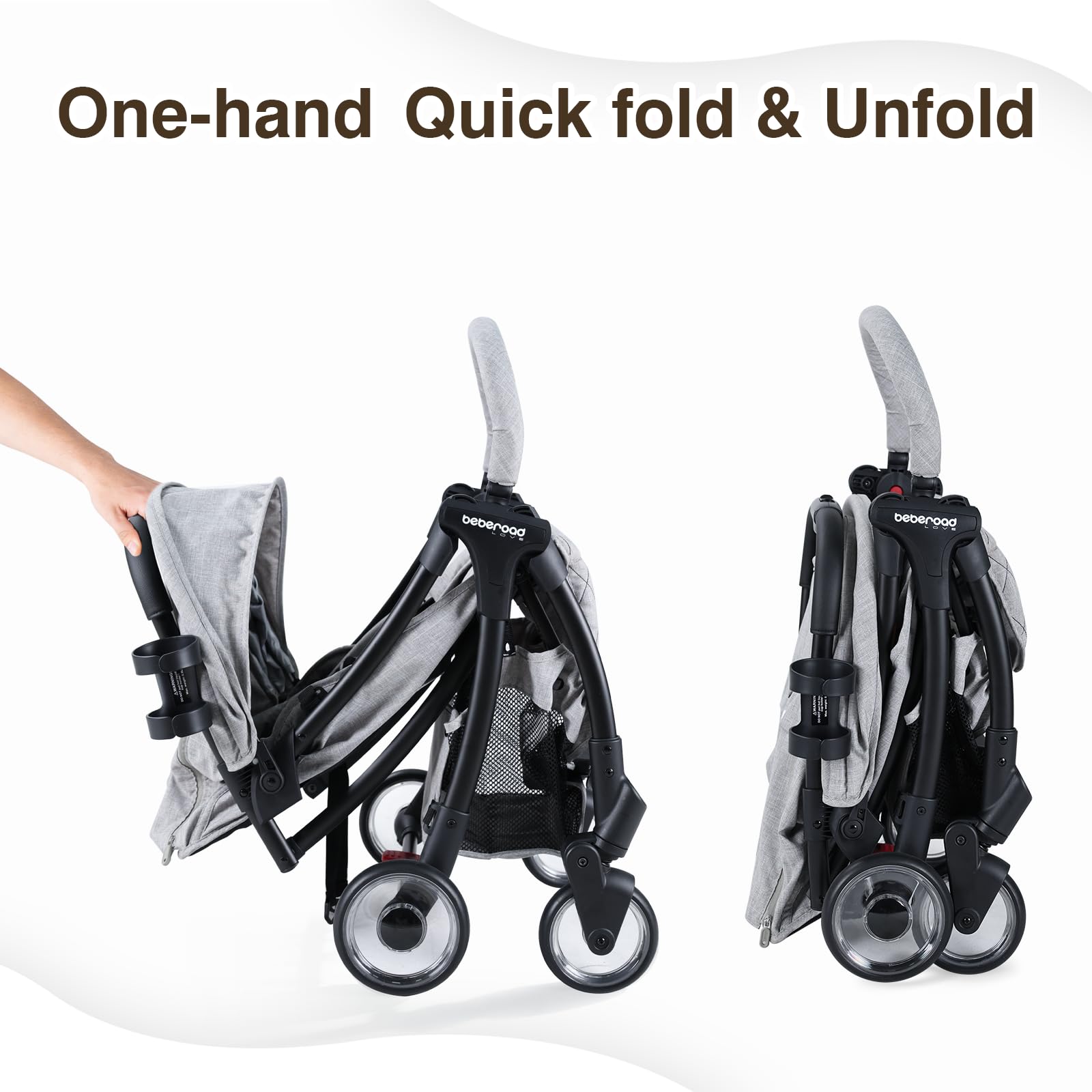 Beberoad Love R2 Small Travel Stroller Compact Strollers Foldable